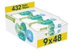 Mitrās zīdaiņu salvetes PAMPERS Harmonie Aqua Pure, 432 gab