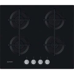 Indesit ING 61T/BK hob Black Built-in 59 cm Gas 4 zone(s) цена и информация | Варочные поверхности | 220.lv