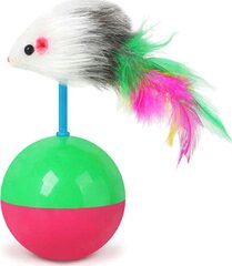 Кошачья игрушка мячик с перьями мышь цена и информация | Игрушки для кошек | 220.lv