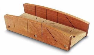 STANLEY MITER BOX / MITER BOX BEZ ZĀĢA 350x122mm KOKA cena un informācija | Rokas instrumenti | 220.lv