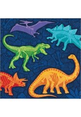 Papīra salvetes ar dinozauriem, 33 x 33 cm, 2 iepakojumi (32 gab.) cena un informācija | Vienreizējie trauki | 220.lv