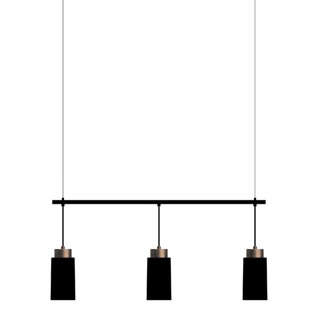 Piekaramā lampa Herstal metāla plakana melna/bronza HB1823007 cena un informācija | Lustras | 220.lv