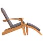 vidaXL dārza krēsls ar kāju balstu, akācijas masīvkoks цена и информация | Dārza krēsli | 220.lv