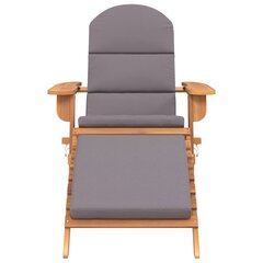 vidaXL dārza krēsls ar kāju balstu, akācijas masīvkoks cena un informācija | Dārza krēsli | 220.lv