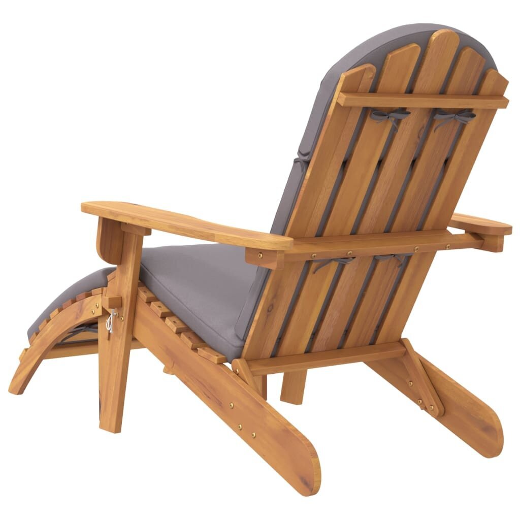 vidaXL dārza krēsls ar kāju balstu, akācijas masīvkoks цена и информация | Dārza krēsli | 220.lv