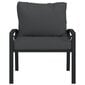 vidaXL dārza krēsli ar pelēkiem matračiem, 2 gb., 68x76x79 cm, tērauds cena un informācija | Dārza krēsli | 220.lv