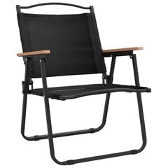 vidaXL kempinga krēsli, 2 gab., melni, 54x55x78 cm, Oksfordas audums kaina ir informacija | Dārza krēsli | 220.lv