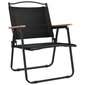 vidaXL kempinga krēsli, 2 gab., melni, 54x55x78 cm, Oksfordas audums cena un informācija | Dārza krēsli | 220.lv