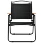 vidaXL kempinga krēsli, 2 gab., melni, 54x55x78 cm, Oksfordas audums cena un informācija | Dārza krēsli | 220.lv