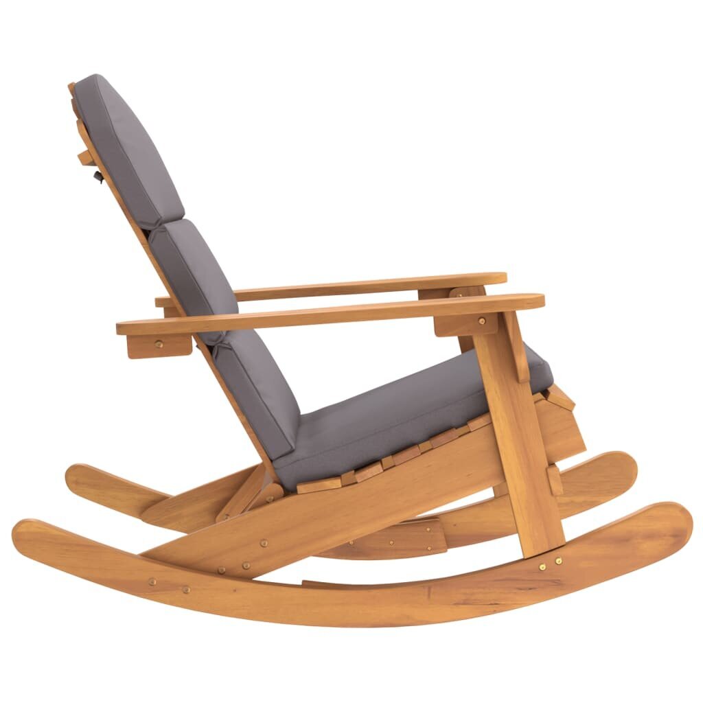 vidaXL šūpuļkrēsls ar matraci, akācijas masīvkoks цена и информация | Atpūtas krēsli | 220.lv