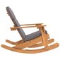 vidaXL šūpuļkrēsls ar matraci, akācijas masīvkoks cena un informācija | Atpūtas krēsli | 220.lv