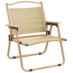 vidaXL kempinga krēsli, 2 gab., 54x43x59 cm, Oksfordas audums, bēši цена и информация | скамейка со столиком | 220.lv