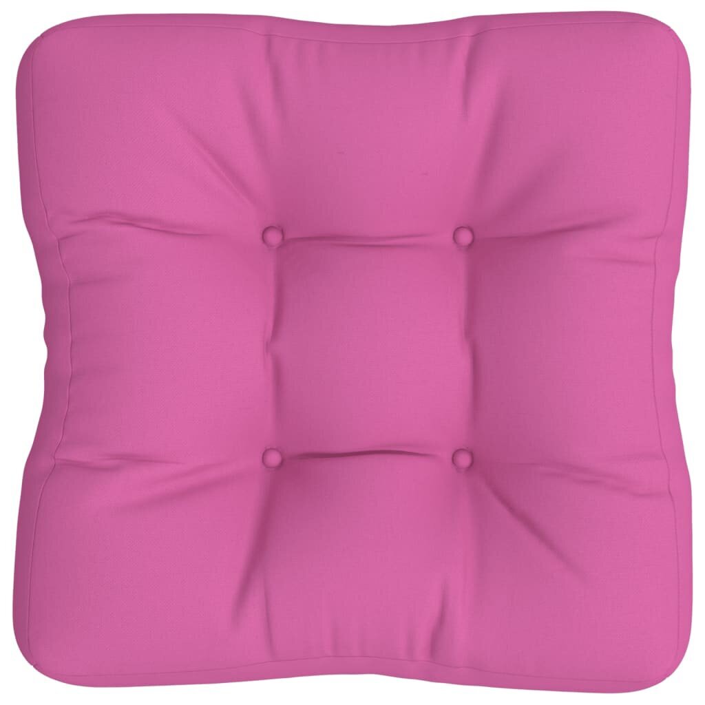 vidaXL palešu dīvāna matracis, 50x50x12 cm, audums, rozā цена и информация | Krēslu paliktņi | 220.lv
