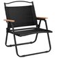 vidaXL kempinga krēsli, 2 gab., melni, 54x43x59 cm, Oksfordas audums cena un informācija | Dārza krēsli | 220.lv