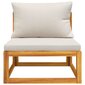 vidaXL 2-daļīgs dārza dīvāna komplekts ar spilveniem, akācijas koks цена и информация | Dārza krēsli | 220.lv