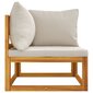 vidaXL 2-daļīgs dārza dīvāna komplekts ar spilveniem, akācijas koks cena un informācija | Dārza krēsli | 220.lv