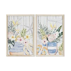 Glezna DKD Home Decor Vasara Vidusjūra (40 x 1,8 x 60 cm) (2 gb.) цена и информация | Картины | 220.lv