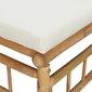 vidaXL 2-daļīgs dārza atpūtas mēbeļu komplekts ar matračiem, bambuss cena un informācija | Dārza krēsli | 220.lv