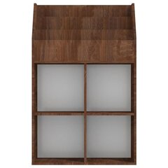 vidaXL bērnu grāmatplaukts, brūns, 71x30x114 cm, inženierijas koks цена и информация | Полки для книг и игрушек | 220.lv