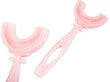 U formas silikona zobu birste bērniem, rozā cena un informācija | Zobu pastas, birstes | 220.lv