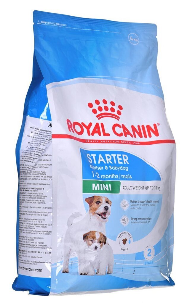 Royal Canin grūsnām un laktējošām kucītēm Mini Starter Mother&Babydog, 4 kg cena un informācija | Sausā barība suņiem | 220.lv