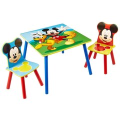 Bērna galda komplekts un grozs Disney Mickey Mouse (3 pcs) цена и информация | Детские столы и стулья | 220.lv