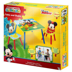 Bērna galda komplekts un grozs Disney Mickey Mouse (3 pcs) cena un informācija | Bērnu krēsliņi un bērnu galdiņi | 220.lv