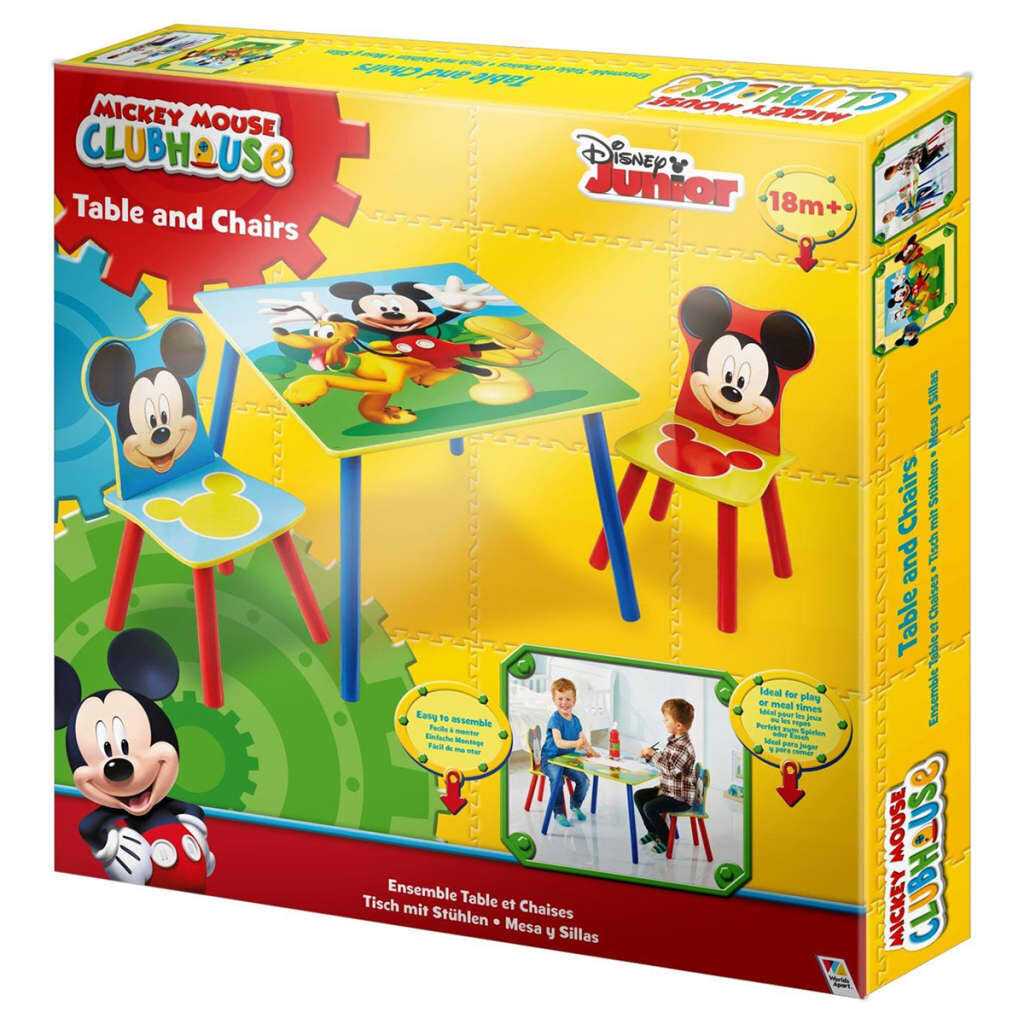 Bērna galda komplekts un grozs Disney Mickey Mouse (3 pcs) цена и информация | Bērnu krēsliņi un bērnu galdiņi | 220.lv