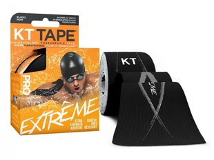 KT Tape PRO EXTREME kinezioloģiskā lente, sagriezta, melna, sintētiska cena un informācija | Ķermeņa daļu fiksatori | 220.lv