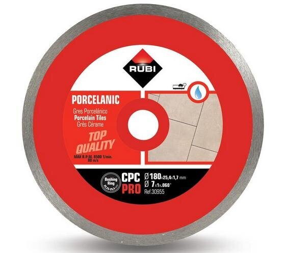 RUBI DIMANTA DISKS CPC 250 x 25,4 mm PRO PORCELĀNA FLĪZĒM cena un informācija | Rokas instrumenti | 220.lv