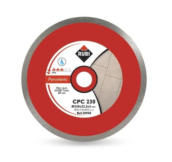 RUBI DIMANTA DISKS CPC 200 x 25,4 mm PRO PORCELĀNA FLĪZĒM cena un informācija | Slīpmašīnas | 220.lv