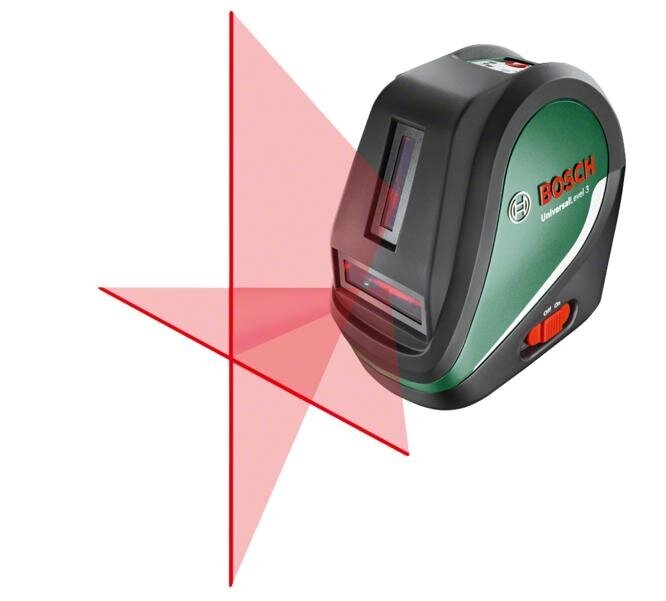 BOSCH CROSS LASER UNIVERSAL LEVEL 3 cena un informācija | Rokas instrumenti | 220.lv