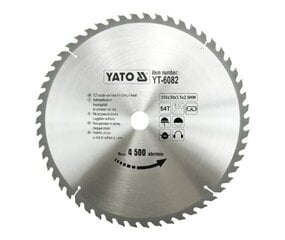 YATO ripzāģis WIDIA 350x30mm 54-TOOTH 6082 cena un informācija | Rokas instrumenti | 220.lv