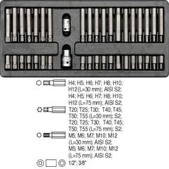 Набор гаечных ключей Yato 5538, 40 шт. цена и информация | Механические инструменты | 220.lv