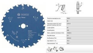 Пильный диск Expert for Wood 190 x 20 мм 24 зуба (2608644044) цена и информация | Пилы, циркулярные станки | 220.lv