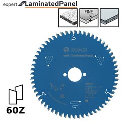 BOSCH RIPZĀĢIS LAMINĒTA PANEĻA EXPERT 190x30mm 60-ZOBU cena un informācija | Zāģi, ripzāģi | 220.lv