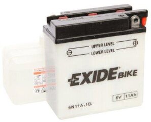 Exide moto akumulators 6V 11Ah 6N11A-1B 121x59x131-+ cena un informācija | Moto akumulatori | 220.lv