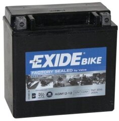 Exide moto akumulators 12V 12Ah AGM12-12 150x87x145+- cena un informācija | Moto akumulatori | 220.lv