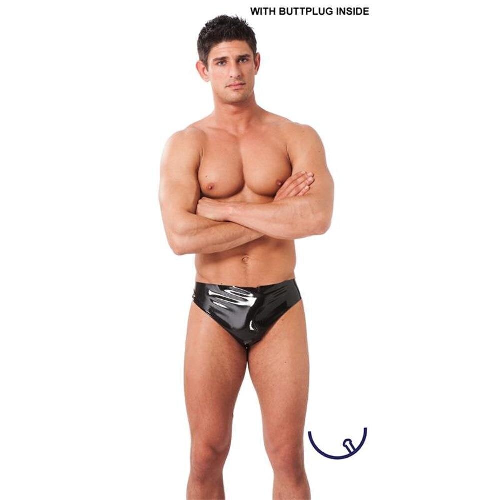 Rimba Latex Play Boxer with Plug Inside цена | virs18.220.lv