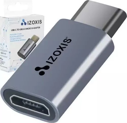 Adapteris Izoxis OTG Micro USB 2.0 USB Type-C cena un informācija | Adapteri un USB centrmezgli | 220.lv