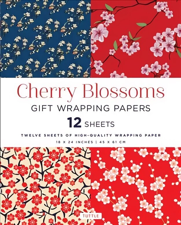 Cherry Blossoms Gift Wrapping Papers - 12 Sheets: 18 x 24 inch (45 x 61 cm) Wrapping Paper cena un informācija | Grāmatas par veselīgu dzīvesveidu un uzturu | 220.lv