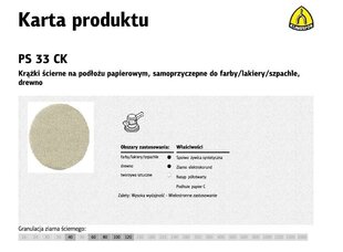 KLINGSPOR PAŠLĪPOŠAIS ABRAZĪVAIS DISKS 225mm PS33CK th. 80/50 gab. cena un informācija | Slīpmašīnas | 220.lv