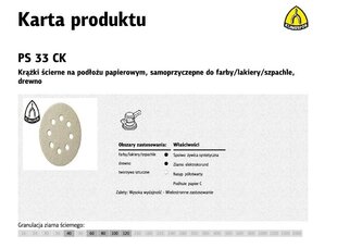 Набор шлифовальных дисков Klingspor PS33СK, 125мм, 100шт. цена и информация | Шлифовальные станки | 220.lv