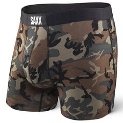 Bokseršorti vīriešiem, Saxx Vibe Super Soft Boxer Brief, Pruun - Woodland Camo 49249-600 цена и информация | Мужские трусы | 220.lv