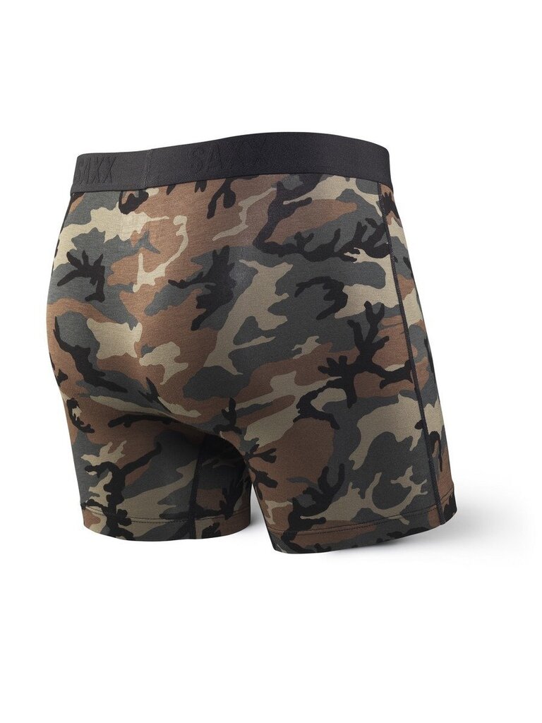 Bokseršorti vīriešiem, Saxx Vibe Super Soft Boxer Brief, Pruun - Woodland Camo 49249-600 cena un informācija | Vīriešu apakšbikses | 220.lv