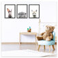 Sienas plakāti Mazie dzīvnieki Jauki plakāti Bērnu istabas interjera dekors - 3 gab (45 x 32 cm) cena un informācija | Gleznas | 220.lv