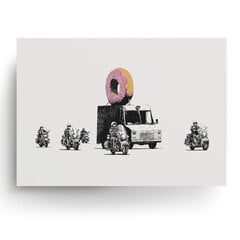 Sieninis plakatas Banksy Donut Graffiti Policijos interjero dekoro plakatas – 45 x 32 cm цена и информация | Картины | 220.lv