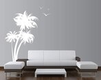 Vinila sienas uzlīme lielas palmas Interjera dekors - 213 x 127 cm