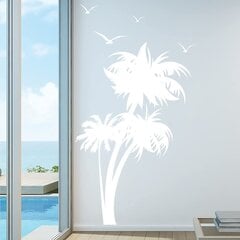 Vinila sienas uzlīme lielas palmas Interjera dekors - 213 x 127 cm cena un informācija | Dekoratīvās uzlīmes | 220.lv