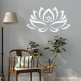 Vinila sienas uzlīme White Lotus Botanical Interjera dekors - 60 x 40 cm